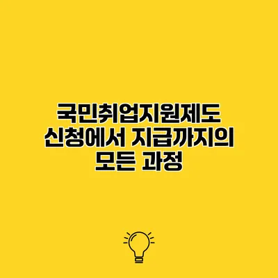 국민취업지원제도 신청에서 지급까지의 모든 과정