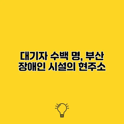 대기자 수백 명, 부산 장애인 시설의 현주소