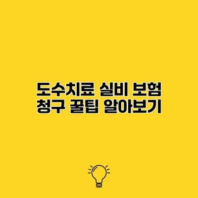 도수치료 실비 보험 청구 꿀팁 알아보기