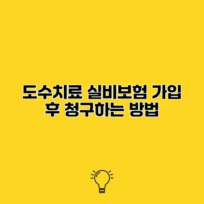 도수치료 실비보험 가입 후 청구하는 방법