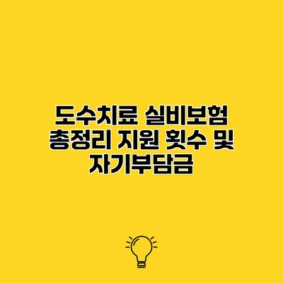 도수치료 실비보험 총정리 지원 횟수 및 자기부담금