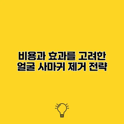 비용과 효과를 고려한 얼굴 사마귀 제거 전략