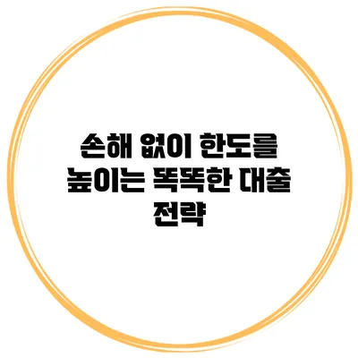 손해 없이 한도를 높이는 똑똑한 대출 전략
