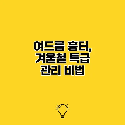 여드름 흉터, 겨울철 특급 관리 비법