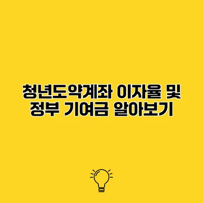청년도약계좌 이자율 및 정부 기여금 알아보기