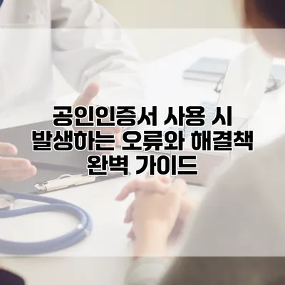 공인인증서 사용 시 발생하는 오류와 해결책: 완벽 가이드
