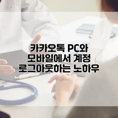 카카오톡 PC와 모바일에서 계정 로그아웃하는 노하우